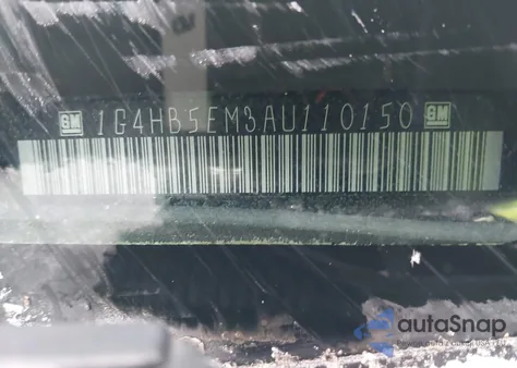 2010 Buick Lucerne Cx-2 из США, поврежденный, VIN 1G4HB5EM3AU110150